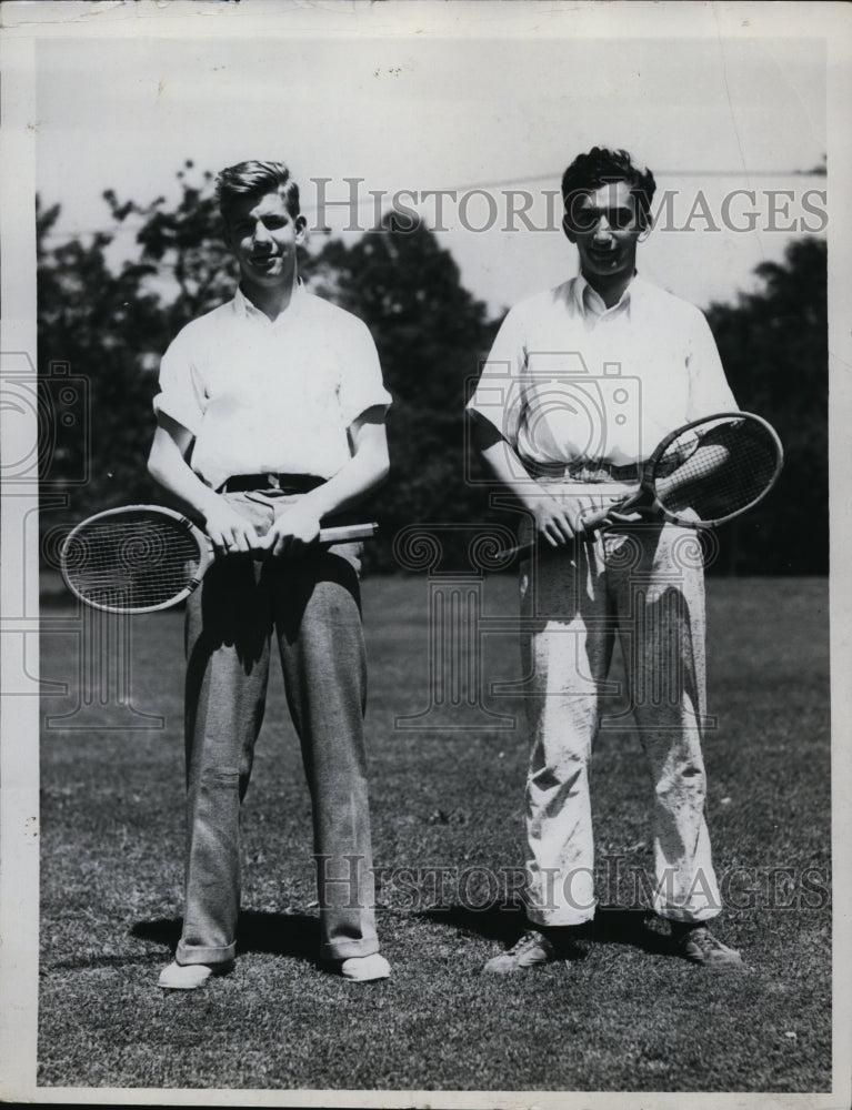 1936 Press Photo Tennis players Ralph Frey and Ted Bonda - net28222- Historic Images