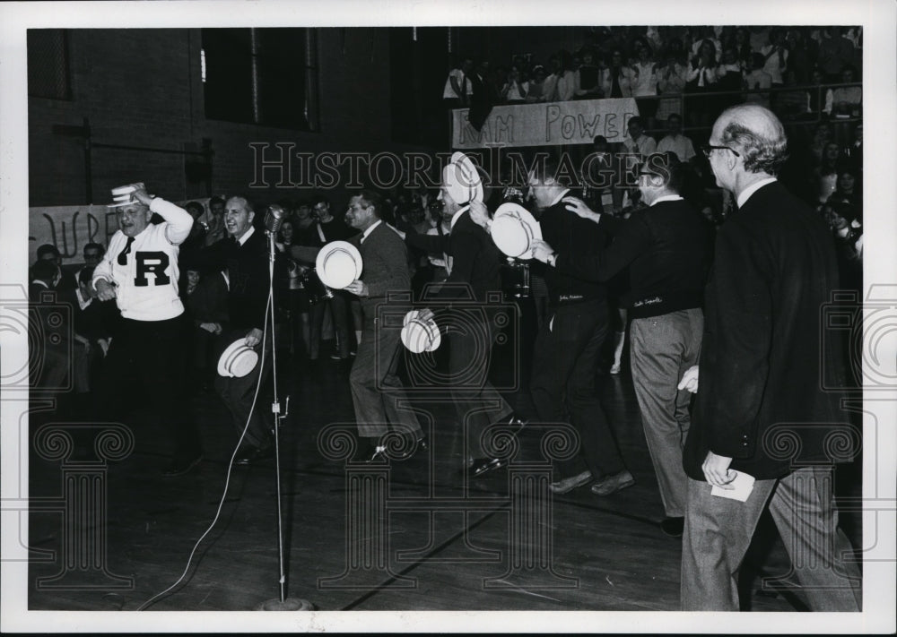 1970 Press Photo Ollie Hoffman, JJ Stillinger, Andy Moran, Ed Everett at rally - Historic Images