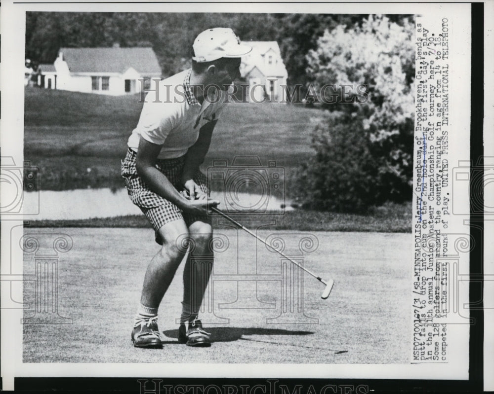 1958 Press Photo Jerry Greenbaum at 11th Junior Amateur golf in MN - net28355 - Historic Images