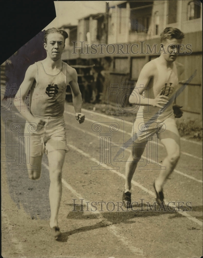 1914 Press Photo college track team members Drew and Maurer - net29187- Historic Images