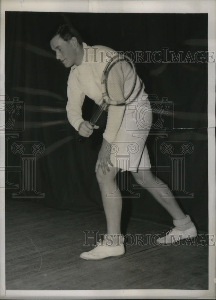 1936 Press Photo Carl Schroeder at Indoor Tennis championships in NY - net29277 - Historic Images