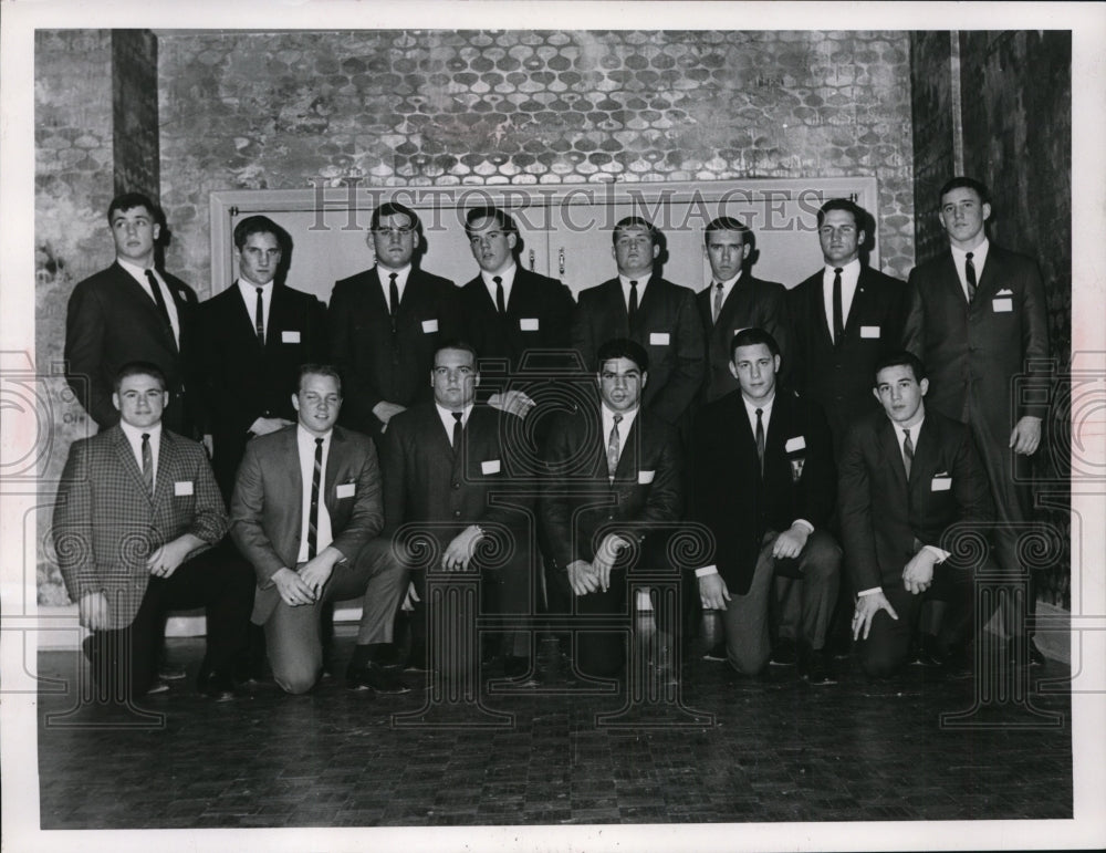 1966 Press Photo Pree All Scholastic linemen Jim Mandich, Al Francis - net29335 - Historic Images