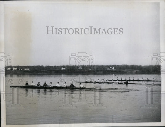 1935 Press Photo US Naval Academy crew & coach Charles Buck Walsh - net29917 - Historic Images