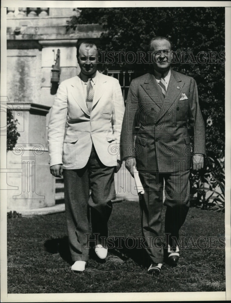 1936 Press Photo John F Shevlin, Herbert B Swope State Racing Commissioners - Historic Images