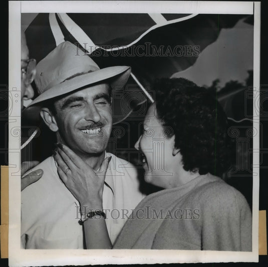 1946 Press Photo Golfer Lloyd Mangrum & wife at National Open in Cleveland - Historic Images