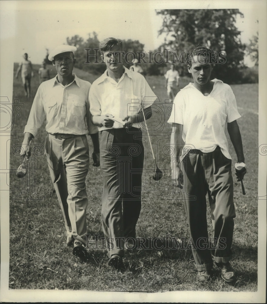 1939 Press Photo Golf Pros Don Ericsson, William Russell and Arthur Armstrong- Historic Images