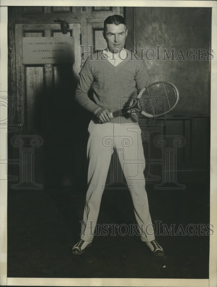 1927 Press Photo H.H. Hyde Enters Natioanl Indoor Tennis Championship T ourney - Historic Images