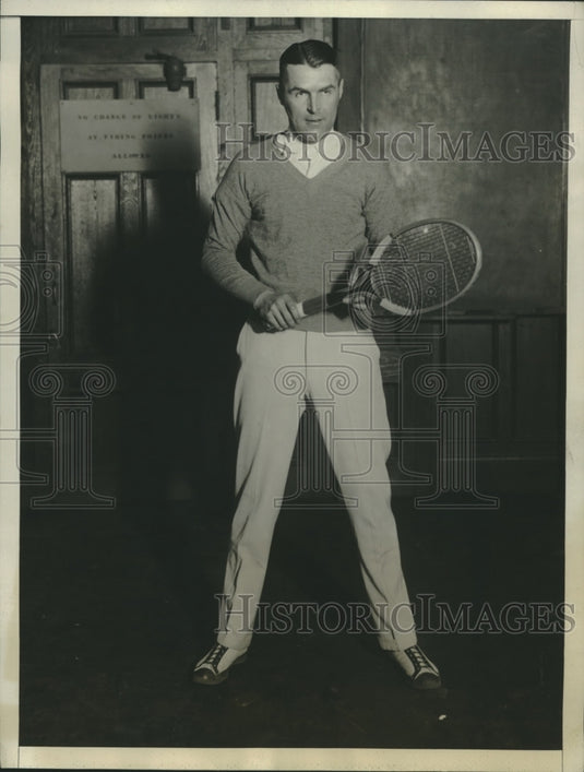 1927 Press Photo H.H. Hyde Enters Natioanl Indoor Tennis Championship T ourney - Historic Images