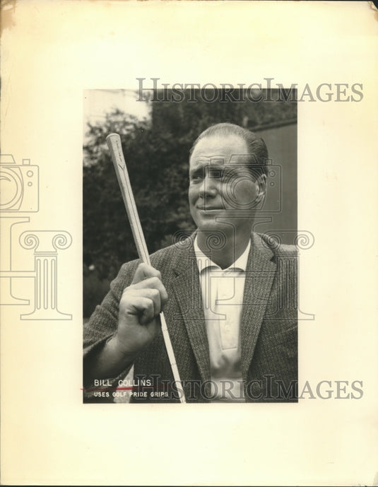 1963 Press Photo Bill Collins Uses Golf Pride Grips - net35191- Historic Images