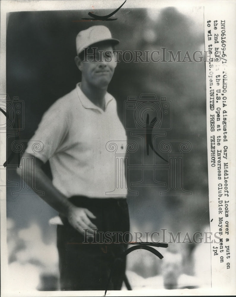 1957 Press Photo Cary Middlecoff at U.S. Open at Inverrness Club - net35268- Historic Images