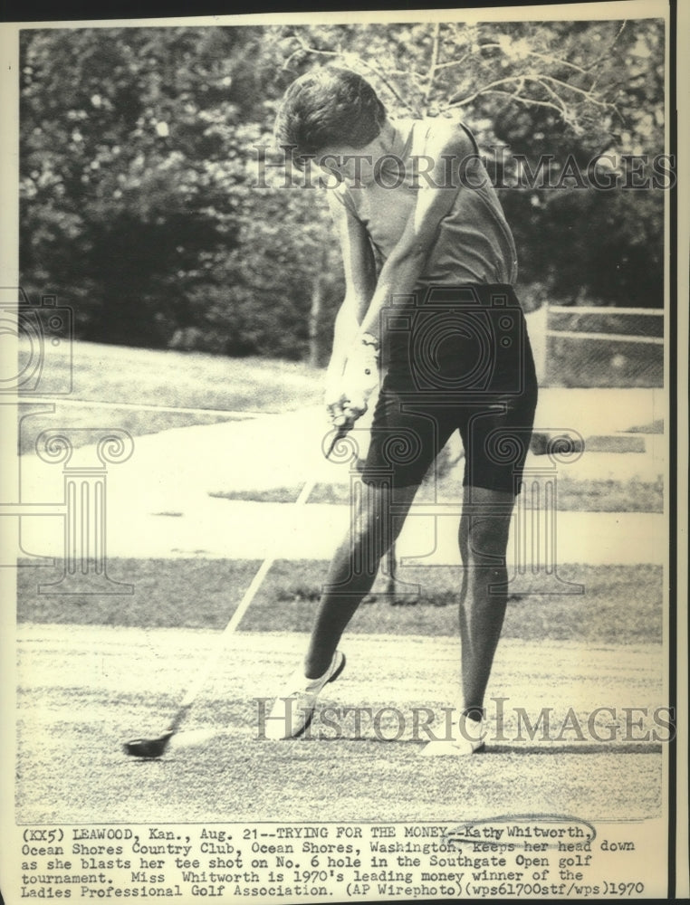 1970 Press Photo Kathy Whitworth 1970&#39;s Leading Money Winner of Ladies Prof Golf- Historic Images