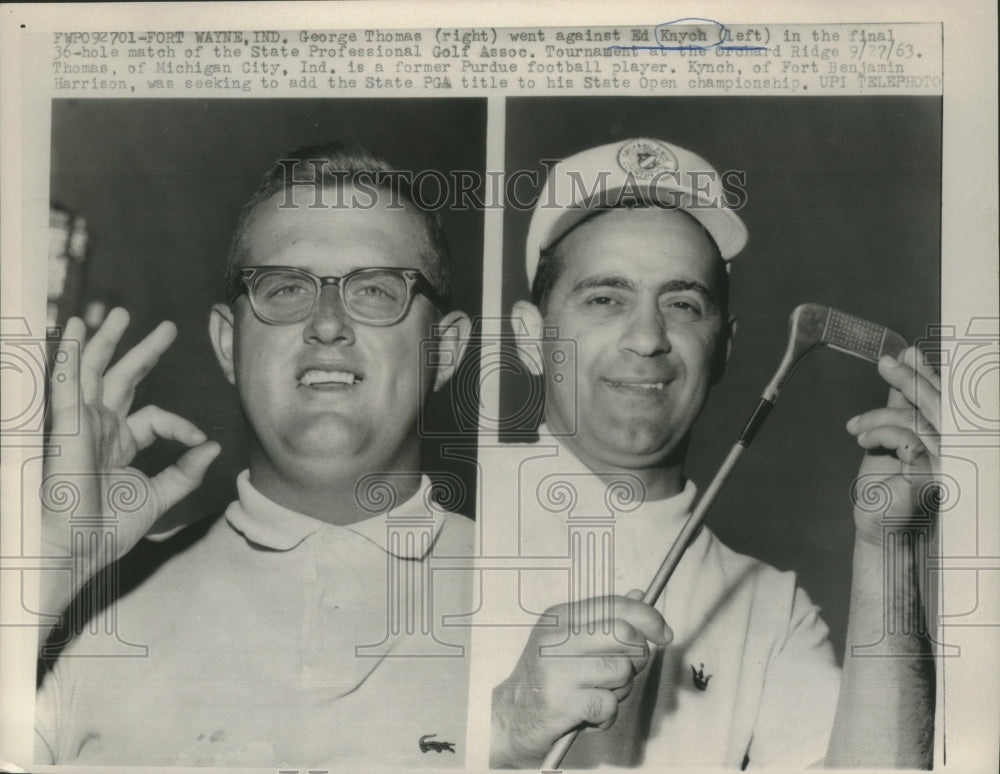 1963 Press Photo George Thomas went against Ed Kaych in final of state match- Historic Images