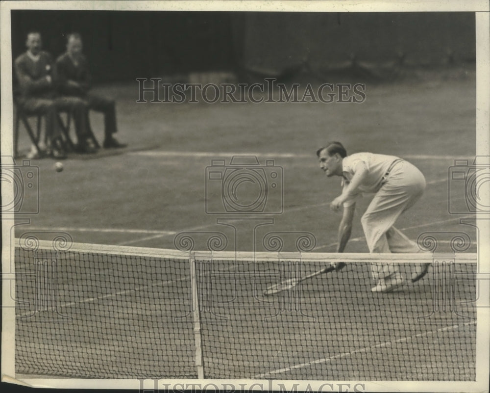 1937 Press Photo Don Budge Defeats Gottfried Von Cramm in Men&#39;s National Singles- Historic Images