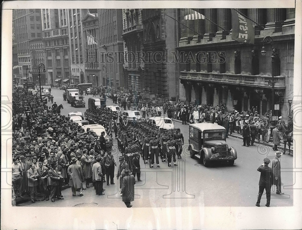 1948 Press Photo US Army Day Parade, United Financial Employees Strike, New York - Historic Images