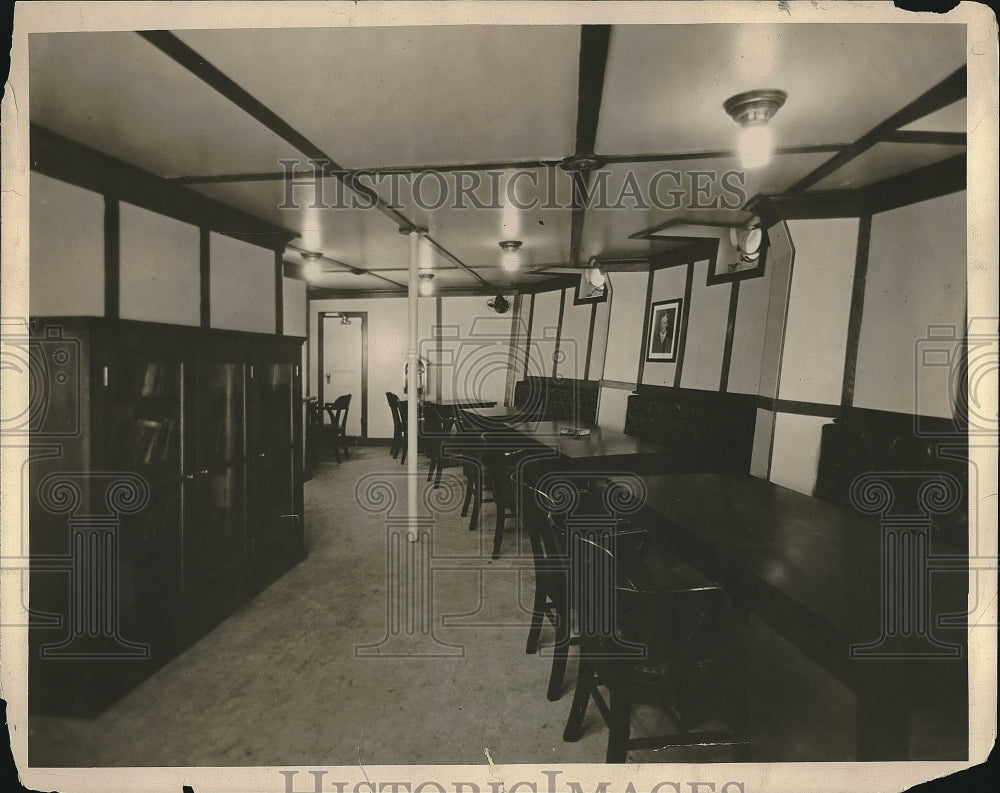 1923 Press Photo Smoking Room on the S.S. Lone Star State, United States Lines - Historic Images