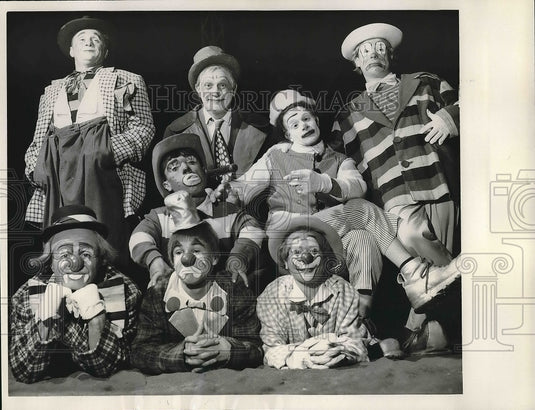 1961 Press Photo Clowns of the German International Circus Heroes - Historic Images