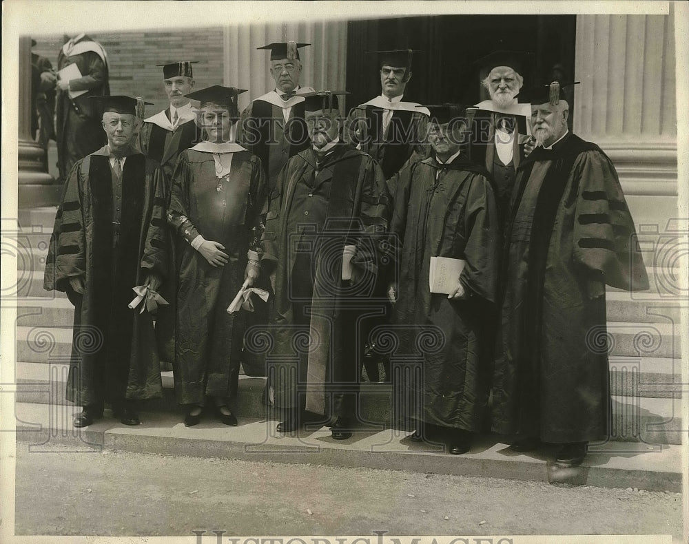 1930 Press Photo New York University Graduation, Elmer E. Brown, Dr. G Alexander - Historic Images