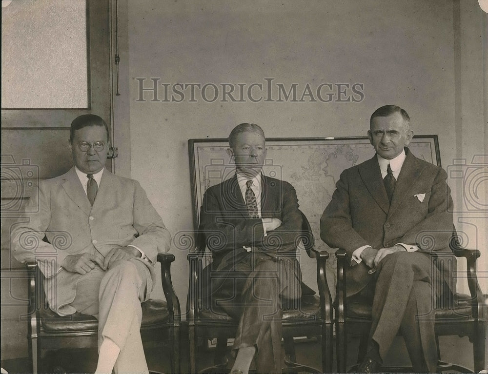 1921 Press Photo J.B. Smull, W.J. Love, A.J. Frye, United States Shipping Board - Historic Images
