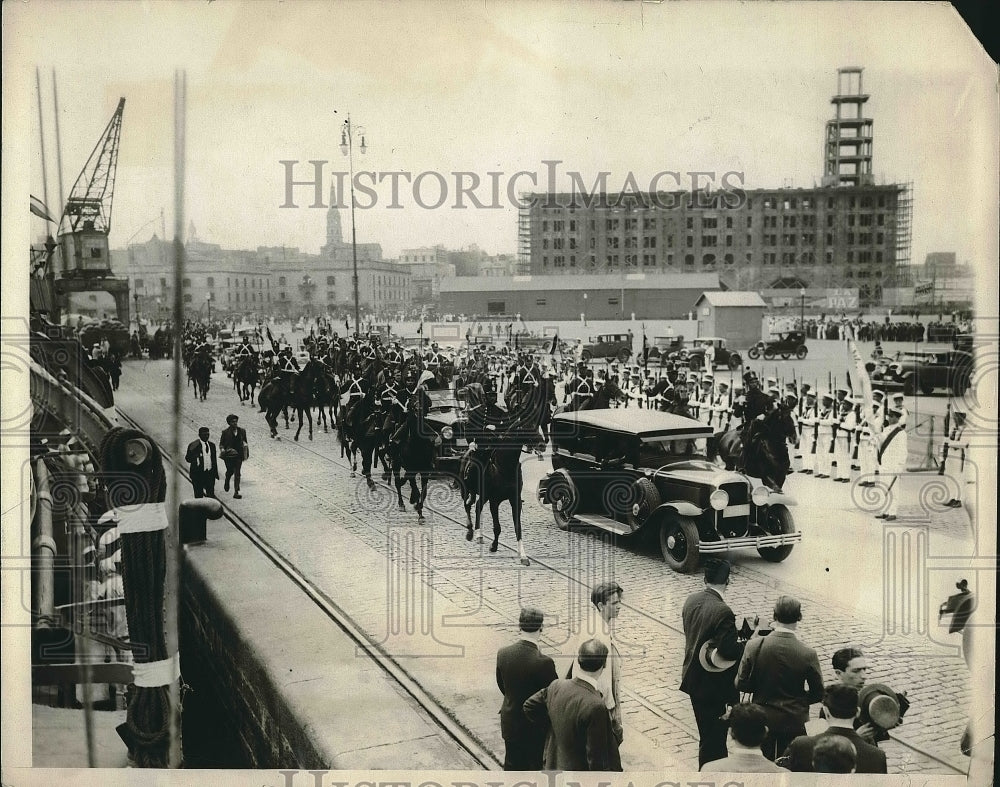 1929 Press Photo President-Elect Herbert Hoover in Uraguay - Historic Images