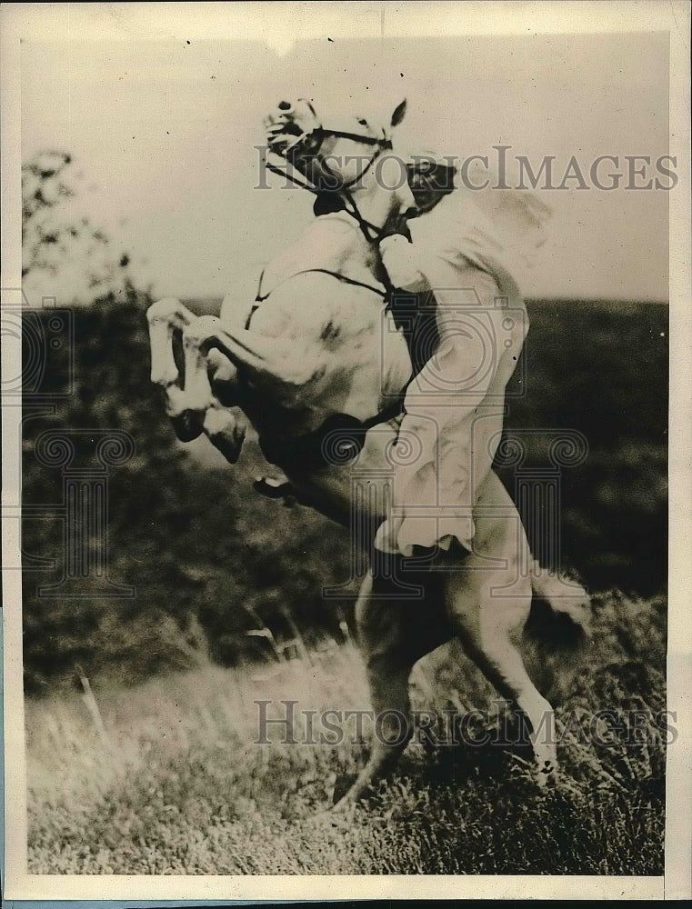 1929 Press Photo Ray Siman, Captain of Only Mounted Shriner&#39;s Patrol in the U.S. - Historic Images