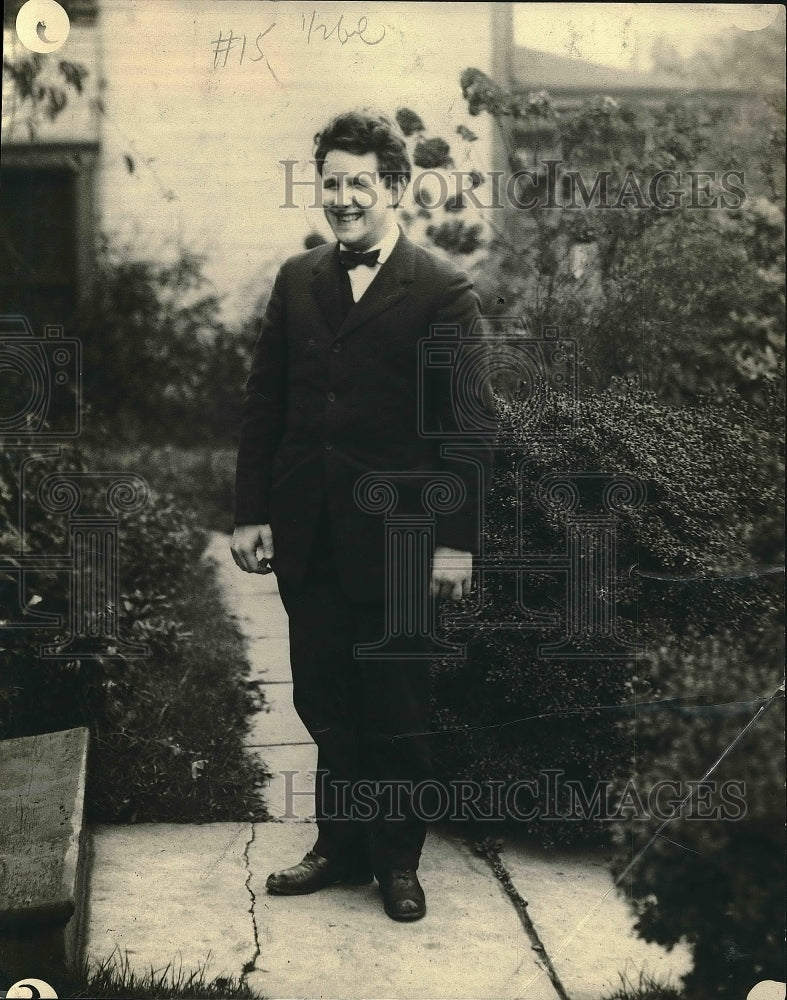 1923 Press Photo Anthony E. Jauhilah, Pianist-Historic Images