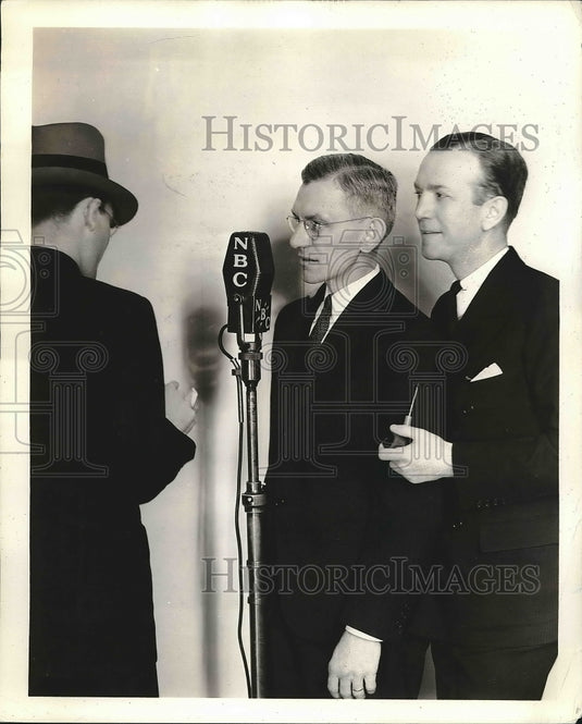 1936 Press Photo Parks Johnson, Jerry Belcher, Vox Pop Interrogation - Historic Images