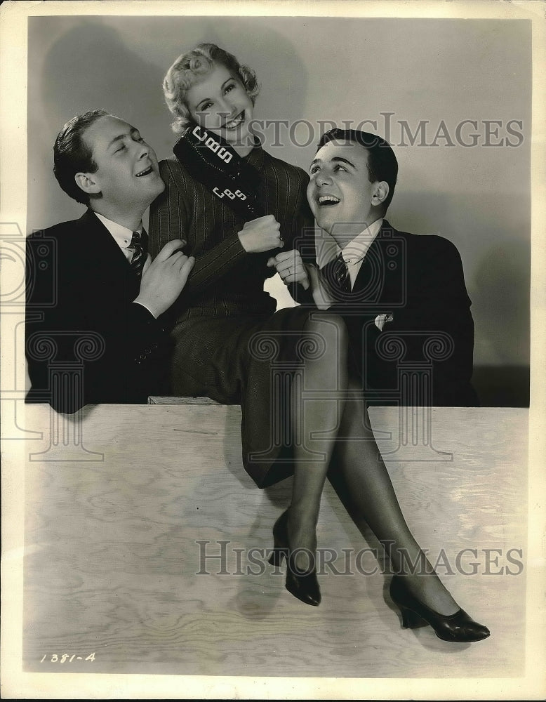 1935 Press Photo &quot;Jimmie, June and Jack&quot; Harmony Trio - Historic Images