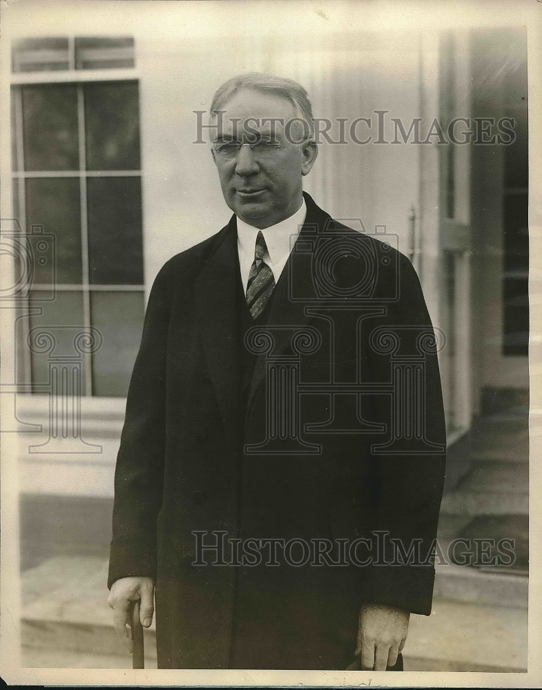 1927 Press Photo J.E. Starrett, Member of Transfer Committee Calls on Coolidge - Historic Images
