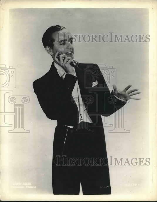 1949 Press Photo Larry Adler, Harmonica Player - Historic Images