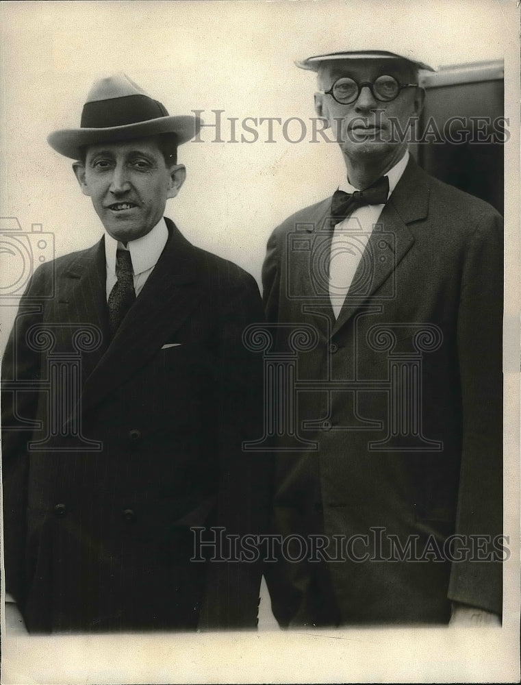 1923 Press Photo Will Hays, Mr. George Harvey, Ambassador to Court of St. James-Historic Images