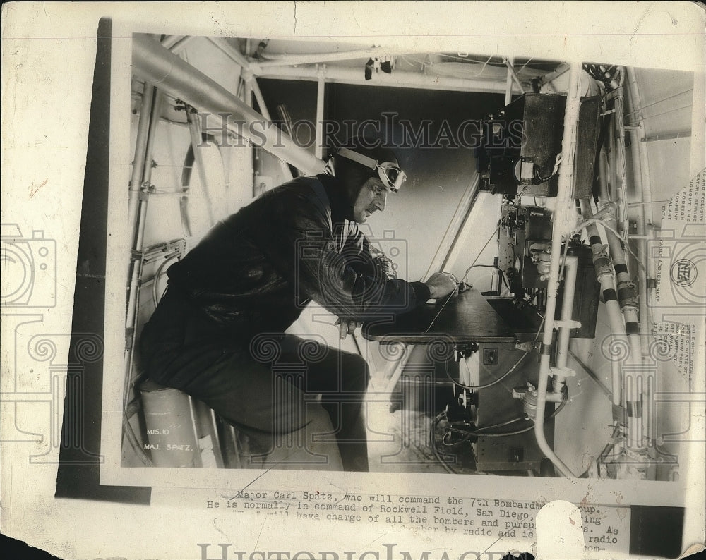 1930 Press Photo Major Carl Spatz in Command of 7th Bombardment Group - Historic Images