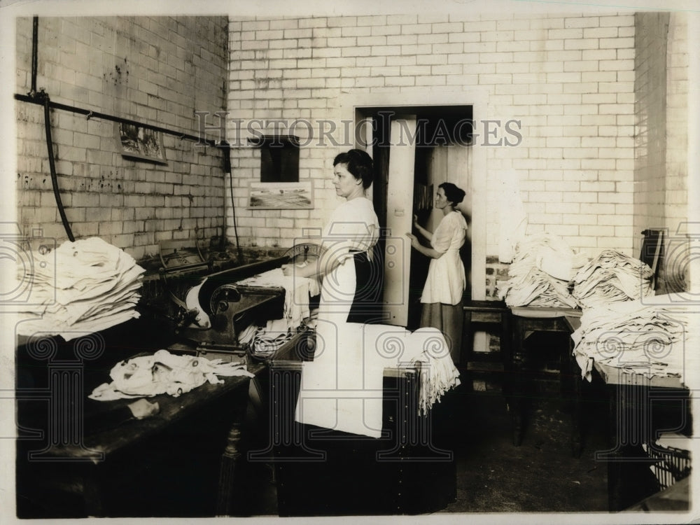 1920 Press Photo Laundry Room at the Congressional Library - Historic Images