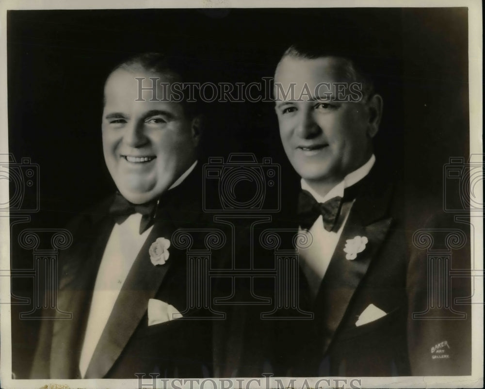 1930 Press Photo Jack Richards, Billy Church, Radio Artist Kingtaste Nightclub - Historic Images