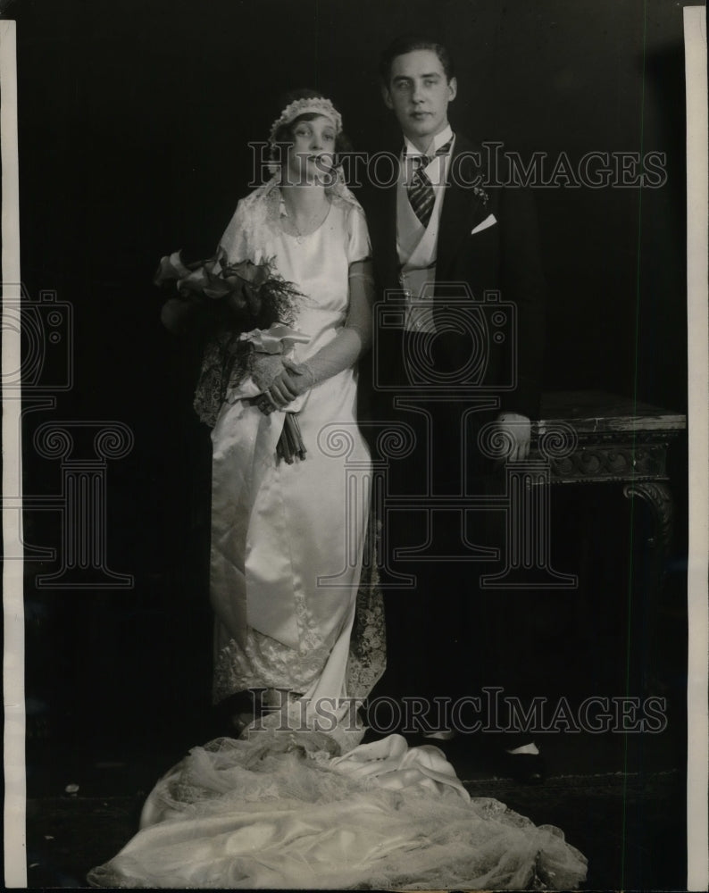 1926 Press Photo Patricia Mallinson Weds Young Kaufmann, H.R. Mallinson, Co. - Historic Images