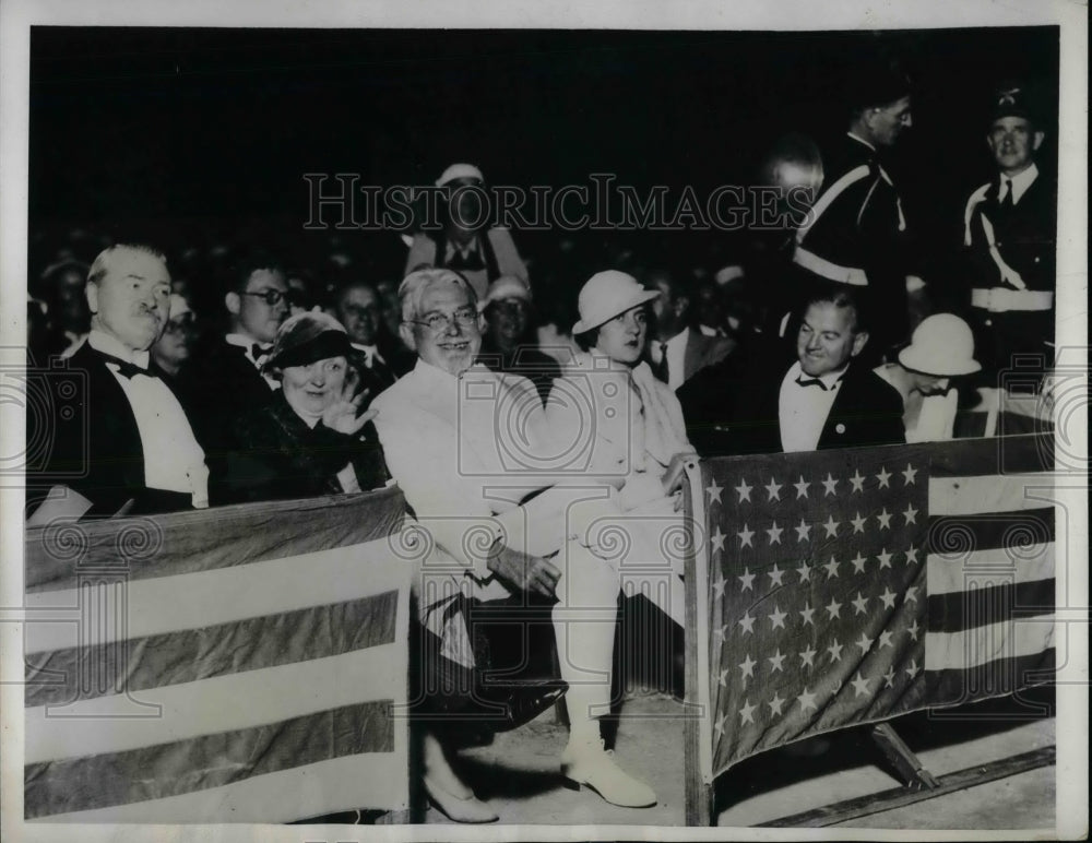 1933 Press Photo Henry L. and Mrs. Doherty, Marquis George MacDonald, Carl Byoin - Historic Images