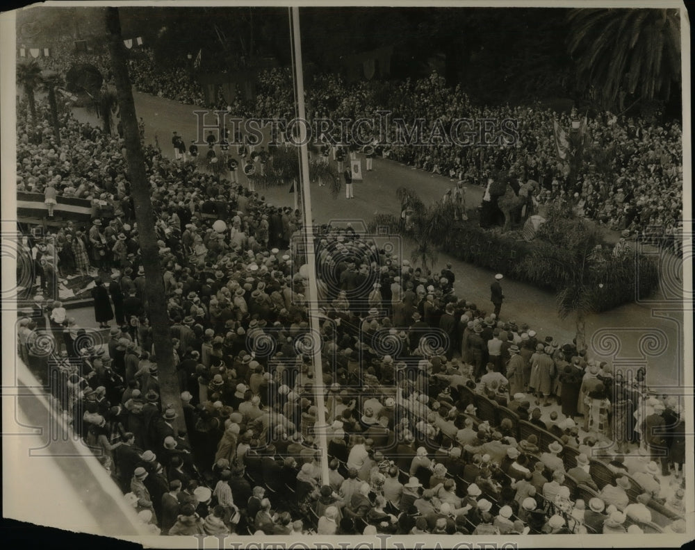 1927 Press Photo Tournament of Roses Parade, California - Historic Images