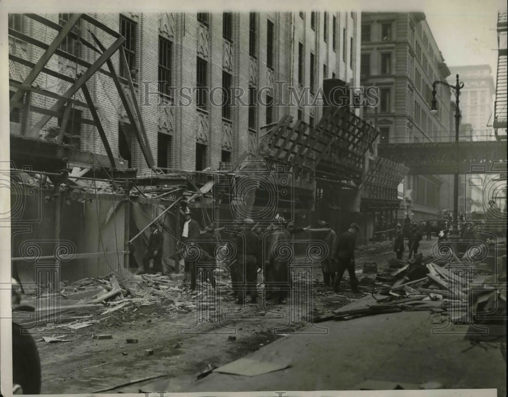 1929 Press Photo Building Boom Collapse of Western Union Building in New York - Historic Images