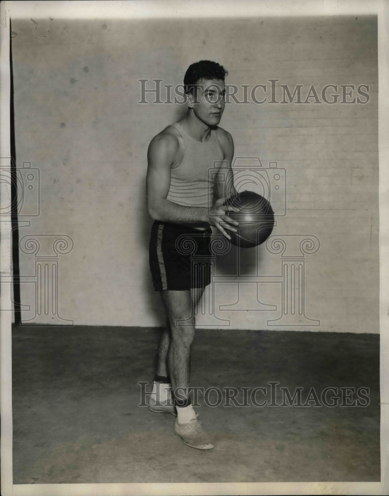 1929 Press Photo Harry Nicholson, Princeton University Basketball Forward - Historic Images