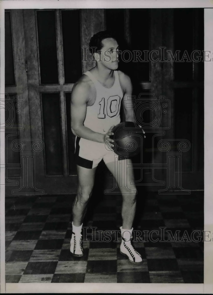 1935 Press Photo Albert Greenberg of Temple University Basketball - Historic Images