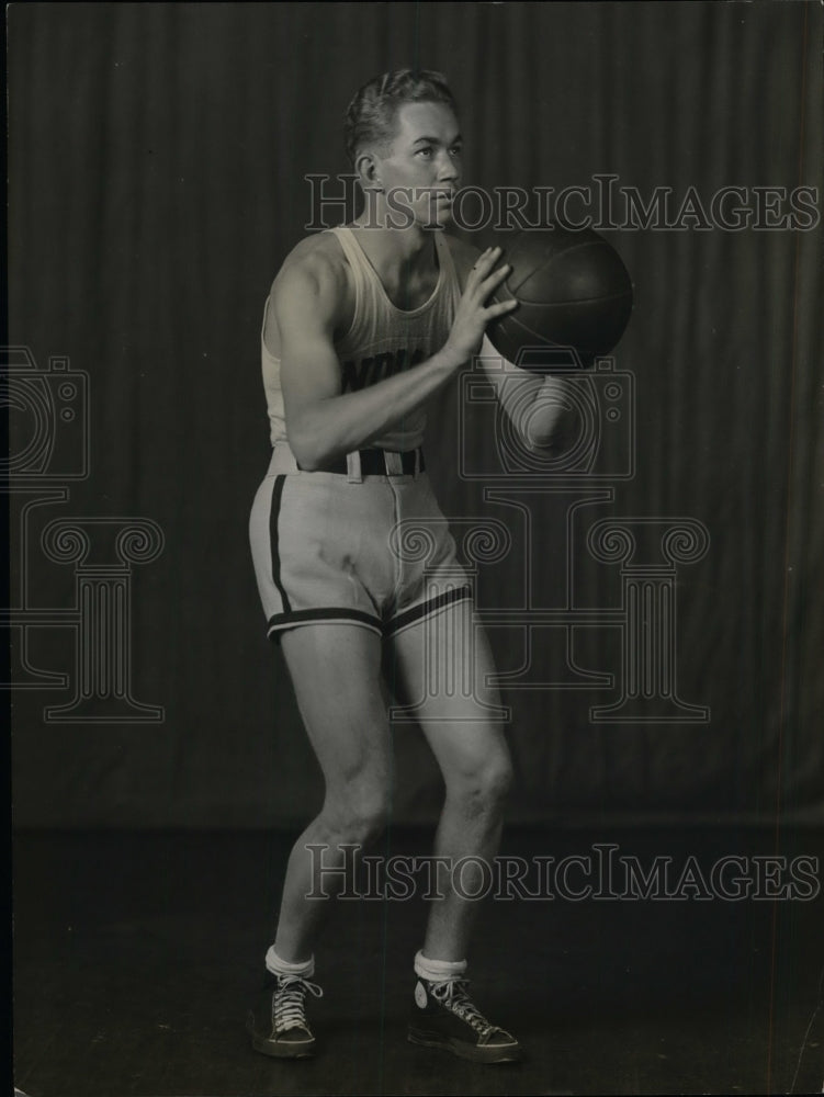 1932 Press Photo Glendon Hodson, Indiana University Basketball Forward - Historic Images