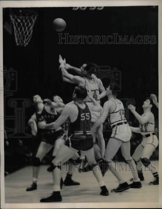 1939 Press Photo Al Soupios of City College New York, Vic Cichanowicz of Fordham - Historic Images