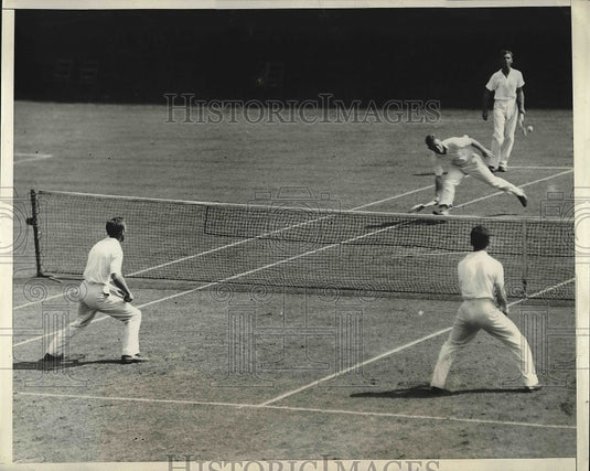 1930 Press Photo George M. Lott Jr., John Hoe Doog, Wilmer Allison, John Van Ryn - Historic Images