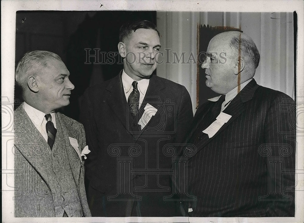 1938 Press Photo Lambert of Purdue, W. Chandler of Marquette, Olsen of Ohio St. - Historic Images