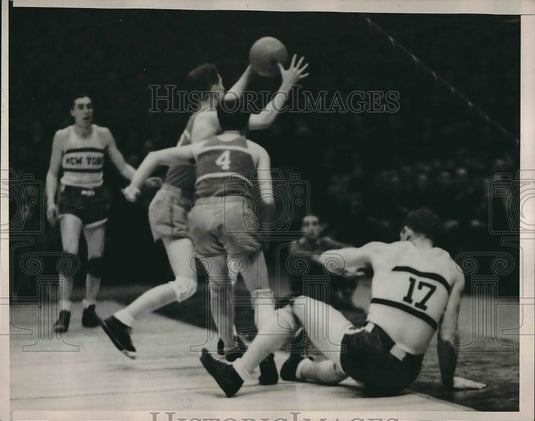 1936 Press Photo Klein of New York Univ., Shanley and Kaplinsky of St. Johns - Historic Images
