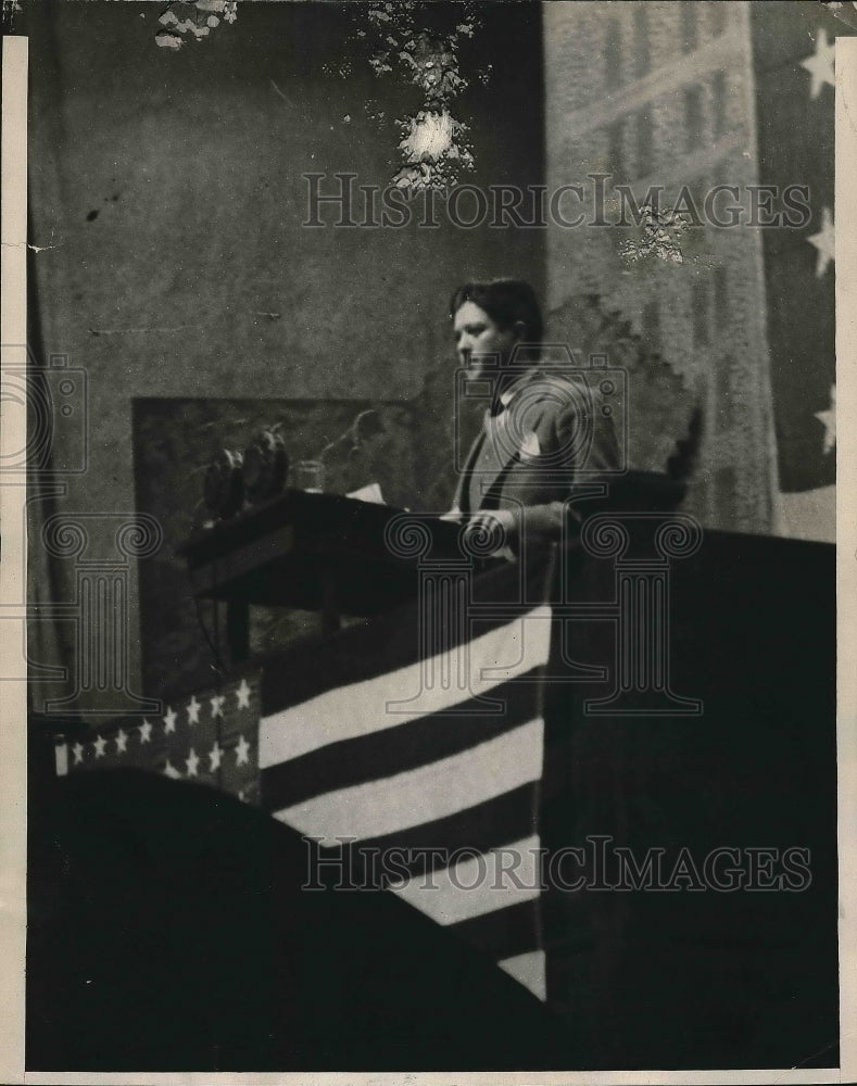 1924 Press Photo Robert M. La Follette, Jr. Delivers Father&#39;s Message - Historic Images