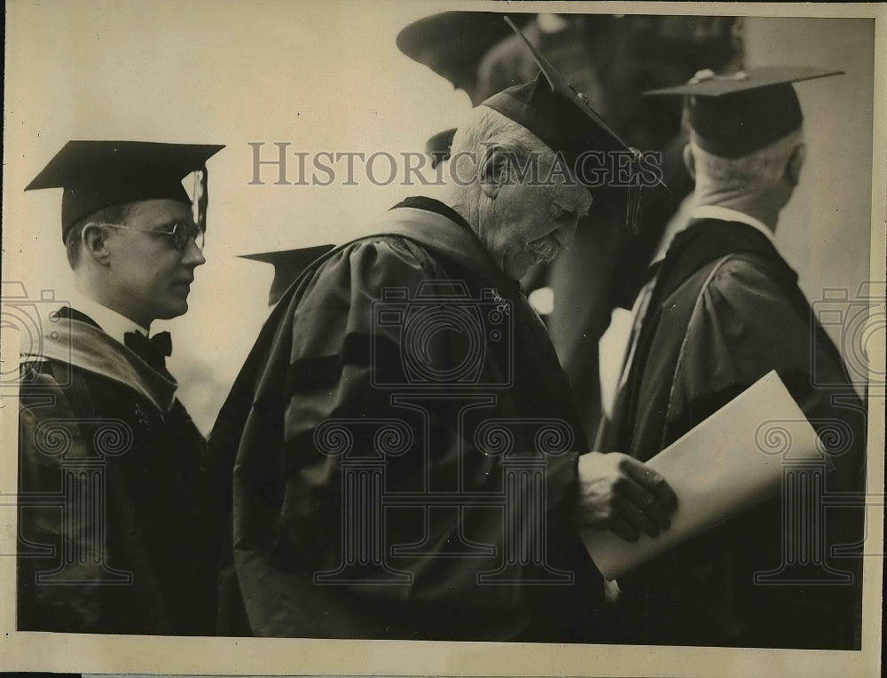 1926 Press Photo Harvard President Attends Boston University Inauguration - Historic Images