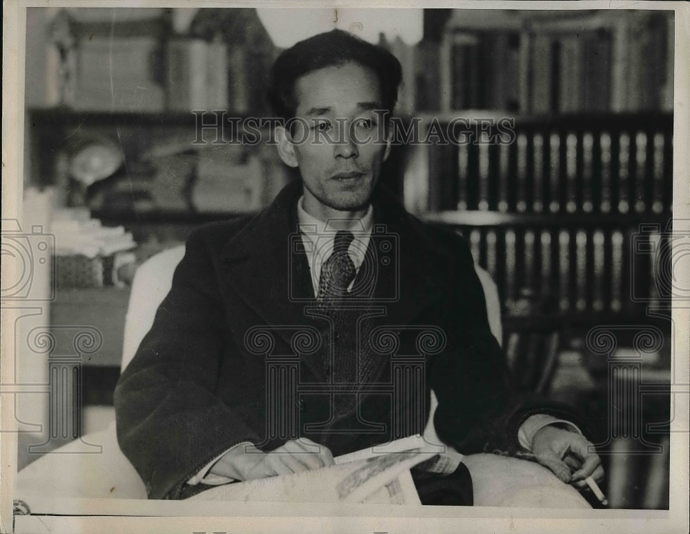 1933 Press Photo Hideto Nakano Japanese Artist - Historic Images