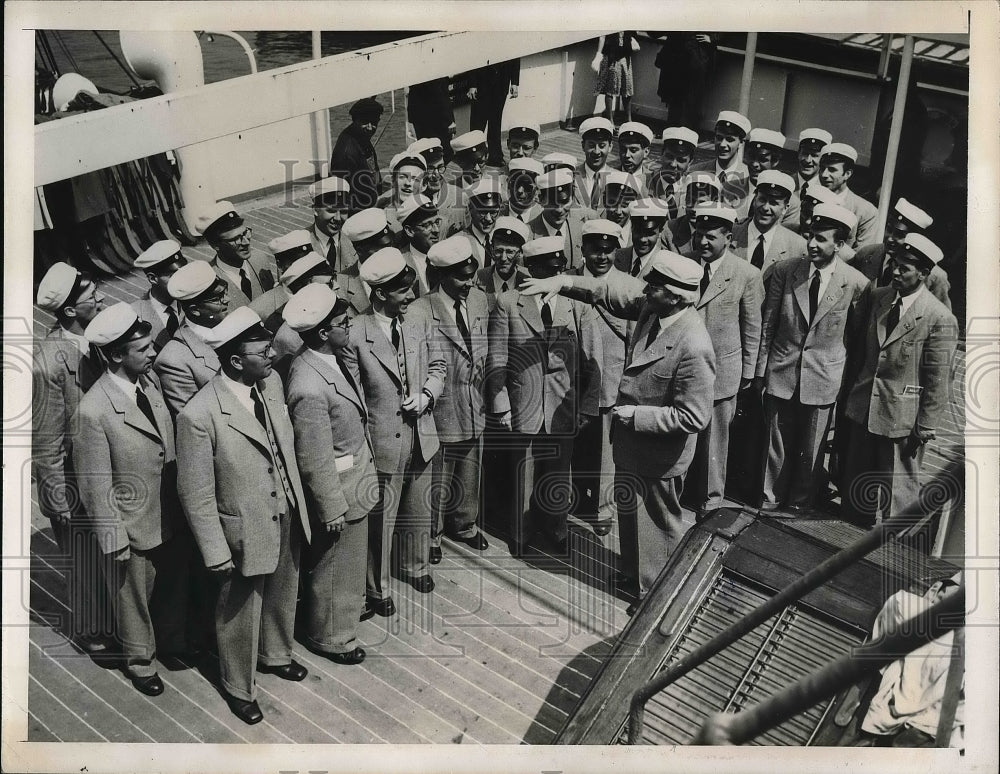 1947 Press Photo Sweden&#39;s  Lund University Chorus Visits America - Historic Images