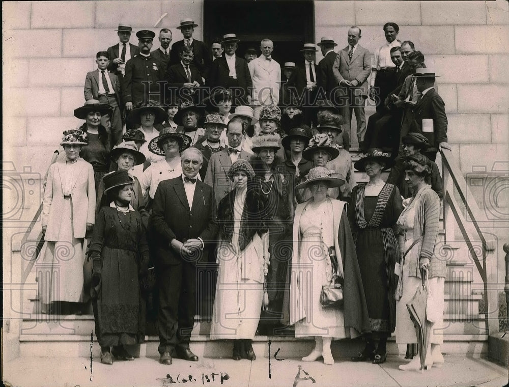 1920 Press Photo  President W.G. Harding &amp; Connecticutt Legislators - Historic Images