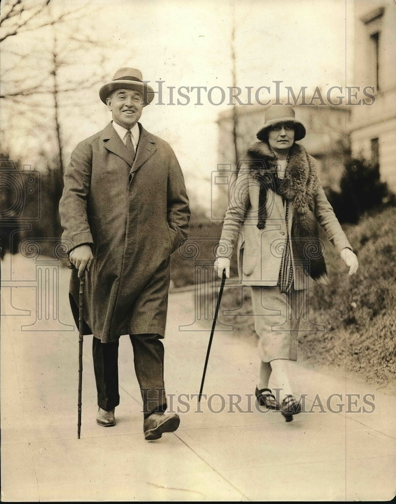 1925 Press Photo Congressman and Mrs. John Philip Hill of Maryland in Washington - Historic Images